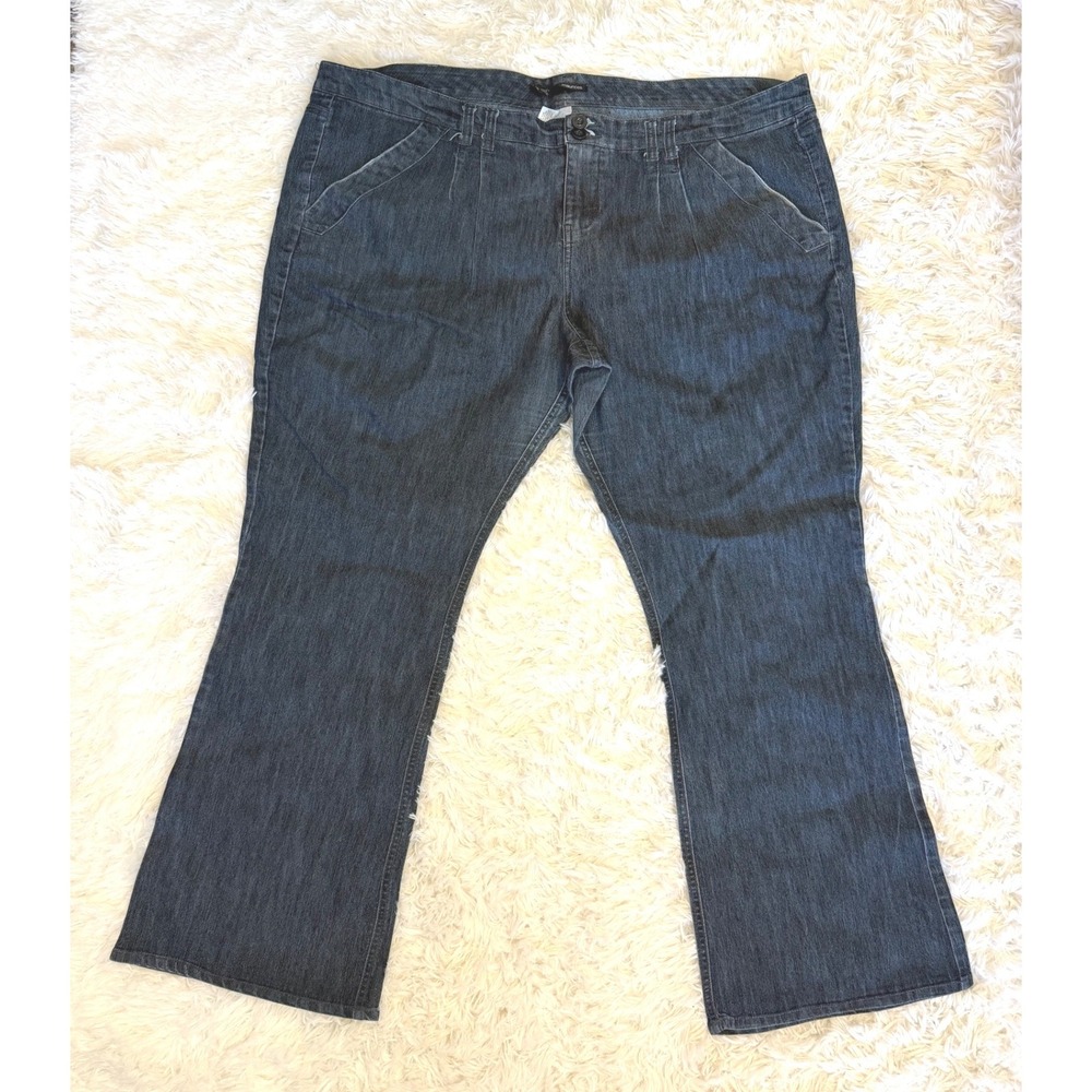 Maurices Wide Leg Jeans 24R Dark Wash Denim Trouser Casual Y2K Boho Chic